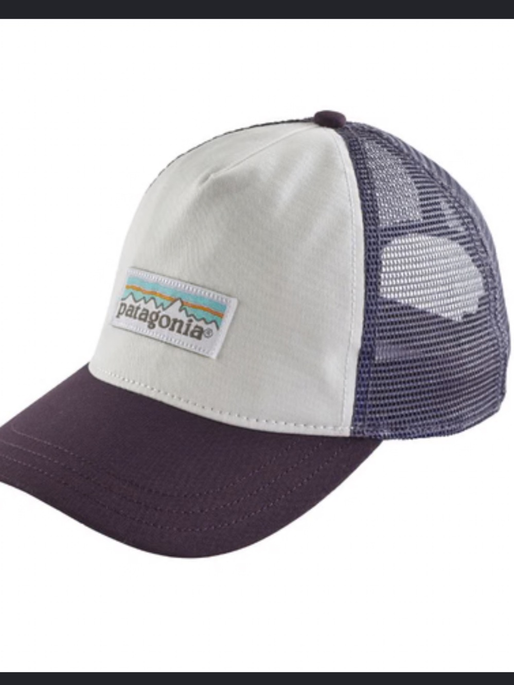 Patagonia Women's Pastel P-6 Label Layback Trucker Hat - White / Piton Purple